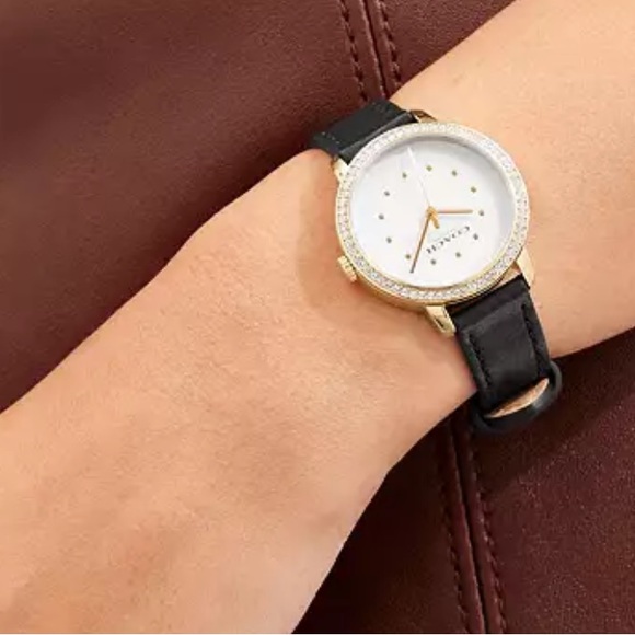 coach watch black leather - Picture 2 of 10